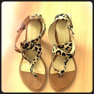 Beautiful Haircalf open toe sandal.